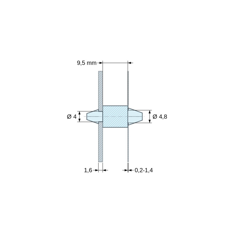 Support de carte à clipser Plastique PA6.6 naturel