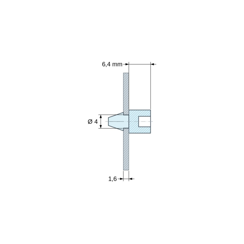 Support de carte à clipser autotaraudeuse Ø3,5 Plastique PA6.6 naturel