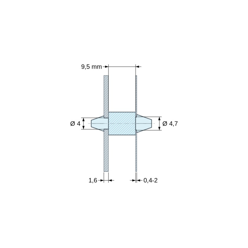 Support de carte à clipser Plastique PA6.6 naturel