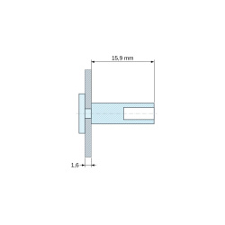 Support de carte à clipser, pour vis autotaraudeuse Ø3,5, polyamide PA6.6 naturel UL94-V2, carte 1,6 mm tenue sous le plateau