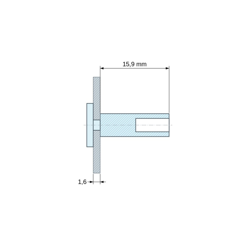 Support de carte à clipser autotaraudeuse Ø3,5 Plastique PA6.6 naturel