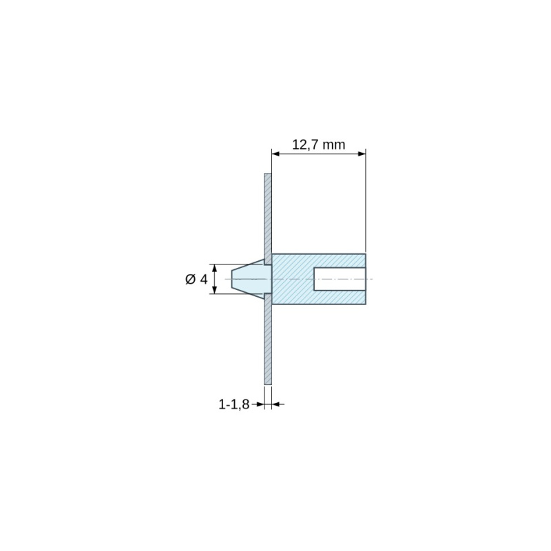 Support de carte à clipser autotaraudeuse Ø3,5 Plastique PA6.6 naturel