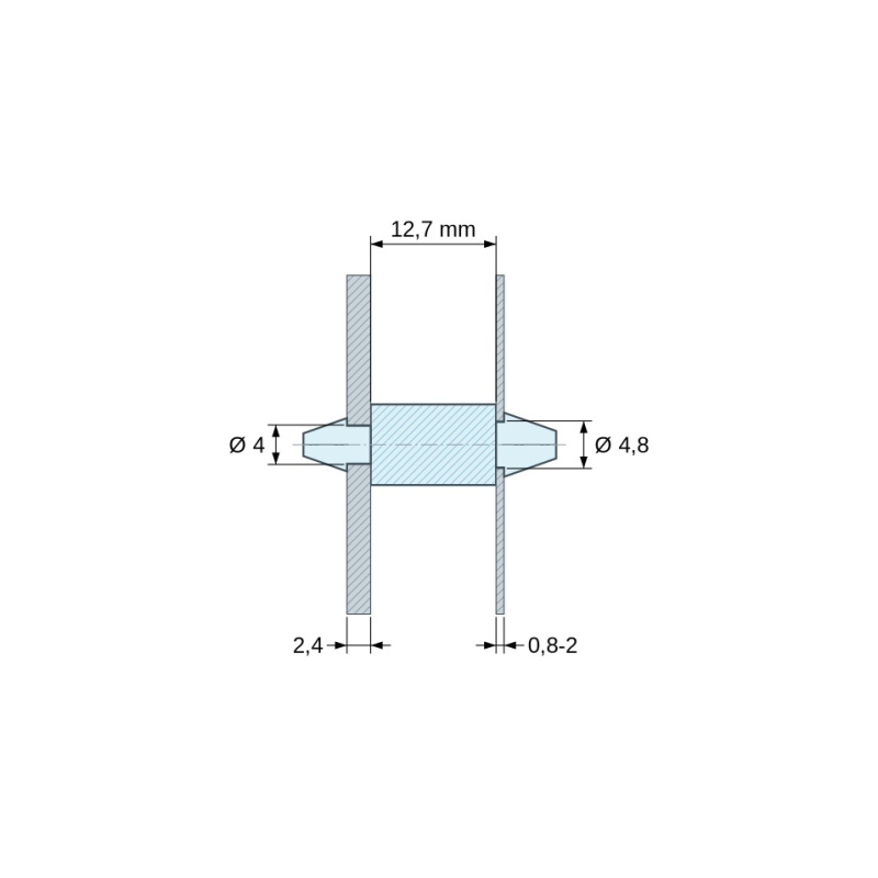 Support de carte à clipser Plastique PA6.6 naturel