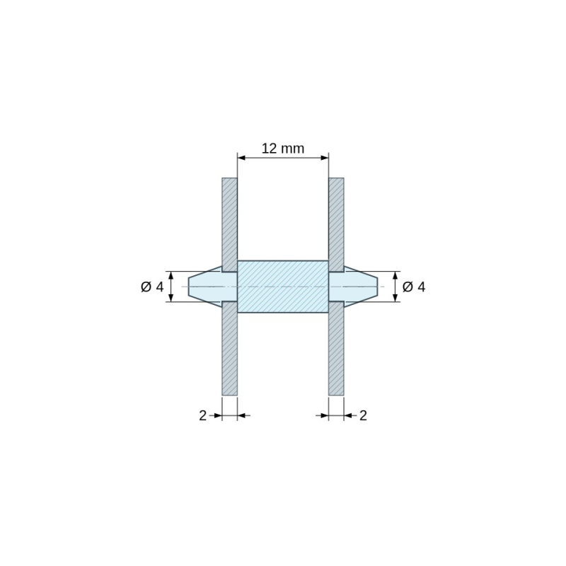 Support de carte à clipser Plastique PA6.6 naturel