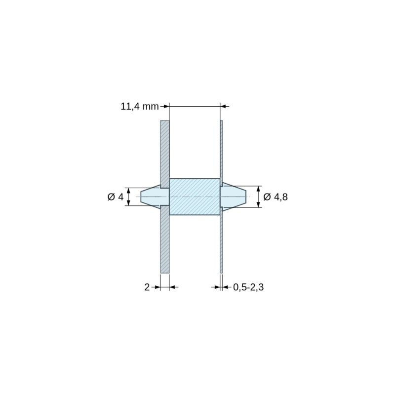 Support de carte à clipser Plastique PA6.6 naturel
