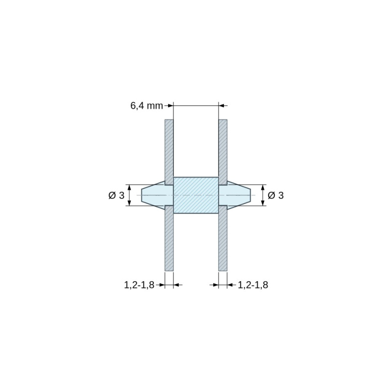 Support de carte à clipser Plastique PA6.6 noir