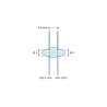 Plan coté 4,8 mm, Support de carte à clipser des deux côtés, polyamide PA6.6 naturel UL94-V2, trou de carte Ø4 mm, carte 0,8 à 2 mm