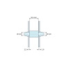 Plan coté 9,5 mm, Support de carte à clipser des deux côtés, polyamide PA6.6 naturel UL94-V2, carte Ø3,9 mm 1,2 mm / châssis Ø3,9 mm 1,6 mm