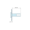 Plan coté 15,9 mm, Support de carte à clipser, pour vis autotaraudeuse Ø3,5, polyamide PA6.6 naturel UL94-V2, carte 1,6 mm tenue sous le plateau