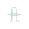 Plan coté 12,7 mm, Support de carte à clipser des deux côtés, polyamide PA6.6 naturel UL94-V2, carte Ø4 mm 2,4 mm / châssis Ø4,8 mm 0,8 à 2 mm