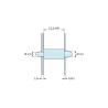 Plan coté 11,1 mm, Support de carte à clipser des deux côtés, polyamide PA6.6 naturel UL94-V2, carte Ø2,5 mm 1,6 mm / châssis Ø3,2 mm 0,8 à 2 mm