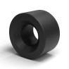 Entretoise lisse fraisée d'un côté plastique polyamide PA6 renforcé fibre de verre noir UL94-HB Ø3,4x7mm pour vis M3