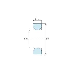 Entretoise lisse fraisée des deux côtés plastique polyamide PA6 renforcé fibre de verre noir UL94-HB Ø4,1x7mm pour vis M4