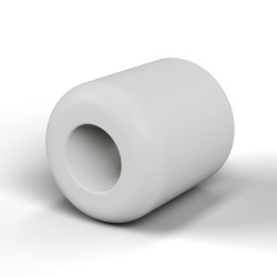 Entretoise lisse céramique C221 Ø2,8x6mm, une extrémité arrondie