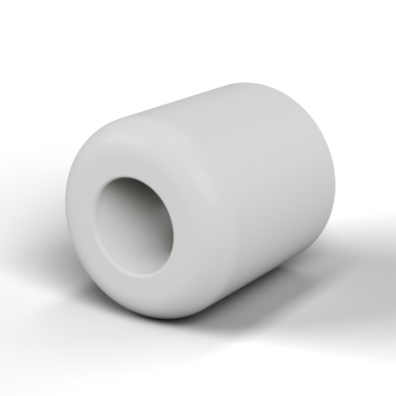 Entretoise lisse céramique C221 Ø2,8x6mm, une extrémité arrondie