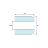 Plan coté 6,5 mm, Entretoise lisse céramique C221 Ø2,8x6mm, une extrémité arrondie