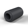 Entretoise à épaulement Ø3,1x0,3mm plastique polyamide PA6 renforcé fibre de verre noir UL94-HB Ø2,2x4mm pour vis M2