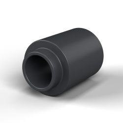 Entretoise à épaulement Ø4,2x1,3mm plastique polyamide PA6 renforcé fibre de verre noir UL94-HB Ø3,4x6mm pour vis M3