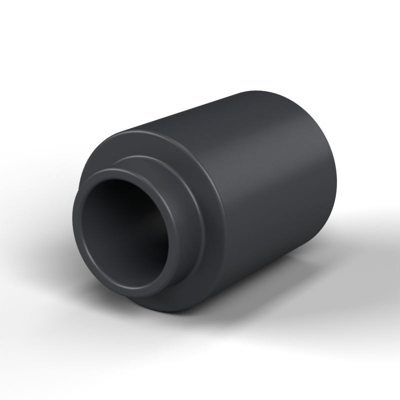 Entretoise à épaulement Ø4,2x1,3mm plastique polyamide PA6 renforcé fibre de verre noir UL94-HB Ø3,4x6mm pour vis M3