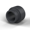 Entretoise à épaulement Ø4,6x2mm plastique polyamide PA6 renforcé fibre de verre noir UL94-HB Ø3,5x6mm pour vis M3