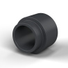 Entretoise à épaulement Ø8x2,5mm plastique polyamide PA6 renforcé fibre de verre noir UL94-HB Ø6,5x10mm pour vis M6