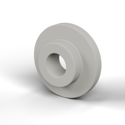 Douille isolante à collerette Ø3,1x10mm, épaulement bas Ø5,9mm, polyamide PA6 naturel UL94-V2
