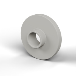 Douille isolante à collerette Ø3,1x10mm, épaulement bas Ø3,9mm, polyamide PA6 naturel UL94-V2