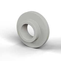 Douille isolante à collerette Ø4,2x10mm, épaulement bas Ø5,9mm, polyamide PA6 naturel UL94-V2