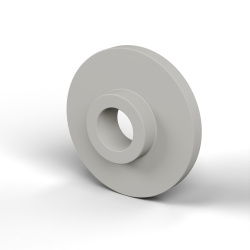 Douille isolante à collerette Ø4,2x15mm, épaulement bas Ø6,9mm, polyamide PA6 naturel UL94-V2
