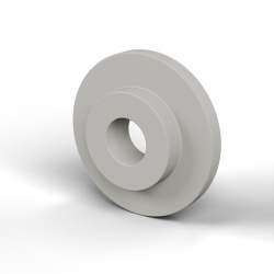 Douille isolante à collerette Ø4,2x15mm, épaulement bas Ø8,9mm, polyamide PA6 naturel UL94-V2