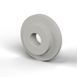 Douille isolante à collerette Ø4,2x15mm, épaulement bas Ø9,9mm, polyamide PA6 naturel UL94-V2