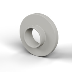 Douille isolante à collerette Ø4,2x10mm, épaulement bas Ø4,9mm, polyamide PA6 naturel UL94-V2