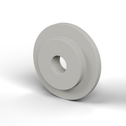 Douille isolante à collerette Ø4,2x18mm, épaulement bas Ø11,9mm, polyamide PA6 naturel UL94-V2
