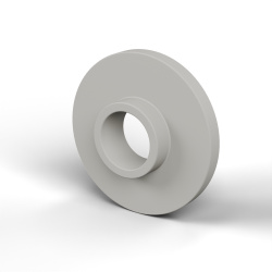 Douille isolante à collerette Ø5,2x15mm, épaulement bas Ø6,9mm, polyamide PA6 naturel UL94-V2