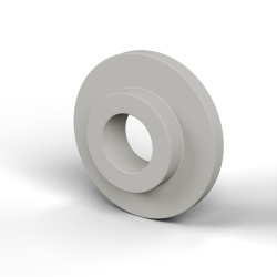 Douille isolante à collerette Ø5,2x15mm, épaulement bas Ø8,9mm, polyamide PA6 naturel UL94-V2