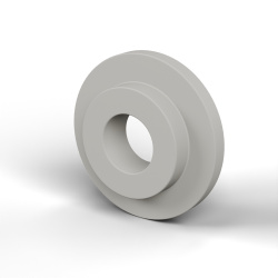 Douille isolante à collerette Ø5,2x15mm, épaulement bas Ø9,9mm, polyamide PA6 naturel UL94-V2