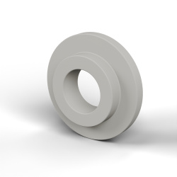Douille isolante à collerette Ø6,1x15mm, épaulement bas Ø9,9mm, polyamide PA6 naturel UL94-V2