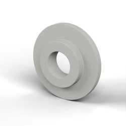 Douille isolante à collerette Ø6,1x18mm, épaulement bas Ø10,8mm, polyamide PA6 naturel UL94-V2