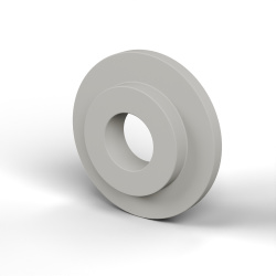 Douille isolante à collerette Ø6,1x18mm, épaulement bas Ø11,7mm, polyamide PA6 naturel UL94-V2