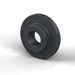 Douille isolante à collerette Ø2,6x8mm, épaulement bas Ø4,8mm, polyamide PA6.6 renforcé fibre de verre noir UL94-HB