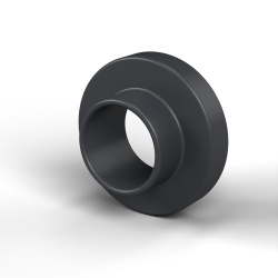 Douille isolante à collerette Ø3x5,9mm, épaulement haut Ø3,5mm, polyamide PA6.6 renforcé fibre de verre noir UL94-HB