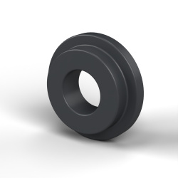 Douille isolante à collerette Ø3,1x7,6mm, épaulement bas Ø6mm, polyamide PA6.6 renforcé fibre de verre noir UL94-HB