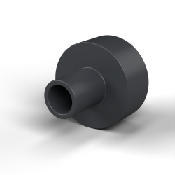 Douille isolante à collerette Ø3,1x10mm, épaulement haut Ø4,2mm, polyamide PA6.6 renforcé fibre de verre noir UL94-HB