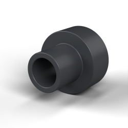 Douille isolante à collerette Ø3,5x7mm, épaulement haut Ø4,9mm, polyamide PA6.6 renforcé fibre de verre noir UL94-HB