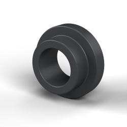 Douille isolante à collerette Ø3,5x7mm, épaulement haut Ø5,1mm, polyamide PA6.6 renforcé fibre de verre noir UL94-V2