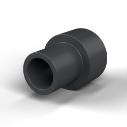 Douille isolante à collerette Ø4,1x8mm, épaulement haut Ø5,6mm, polyamide PA6.6 renforcé fibre de verre noir UL94-HB