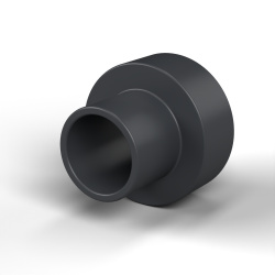 Douille isolante à collerette Ø4,1x8mm, épaulement bas Ø5mm, polyamide PA6.6 renforcé fibre de verre noir UL94-HB