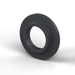 Douille isolante à collerette Ø6,2x12mm, épaulement haut Ø7,9mm, polyamide PA6.6 renforcé fibre de verre noir UL94-HB