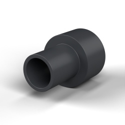 Douille isolante à collerette Ø6,2x12mm, épaulement haut Ø7,8mm, polyamide PA6.6 renforcé fibre de verre noir UL94-HB