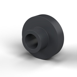 Douille isolante à collerette Ø8,5x25mm, épaulement haut Ø12,8mm, polyamide PA6.6 renforcé fibre de verre noir UL94-HB